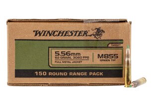 Winchester 5 56 NATO 62gr M855 Ball - Lake City Brass - Box of 150